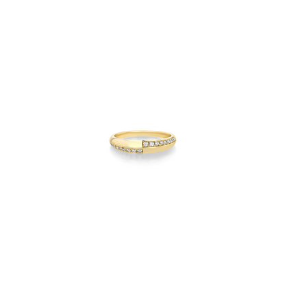 Lizzie Mandler Thin Crescent Diamond Switch Ring