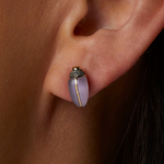 Bibi Van Der Velden Mini Scarab Amethyst Stud - Single