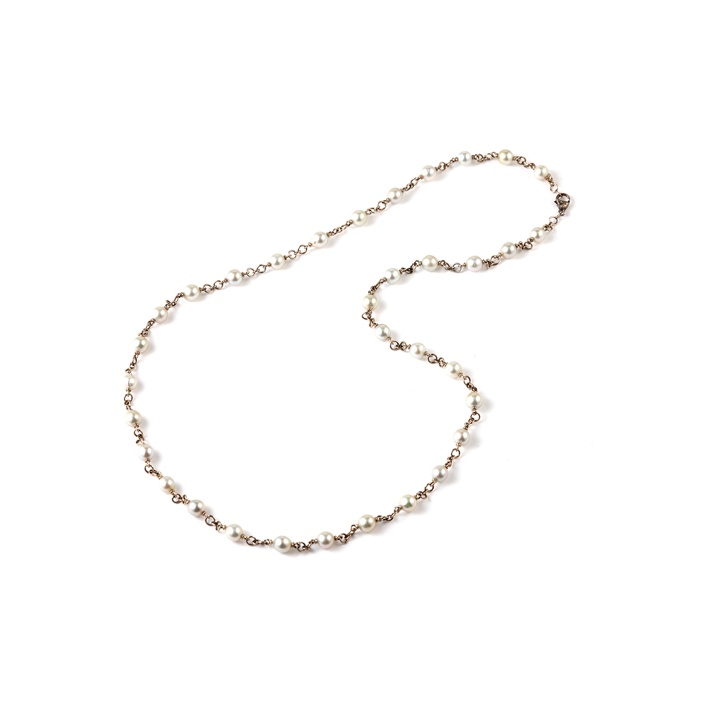 Sylva & Cie Grey Akoya Pearl Necklace