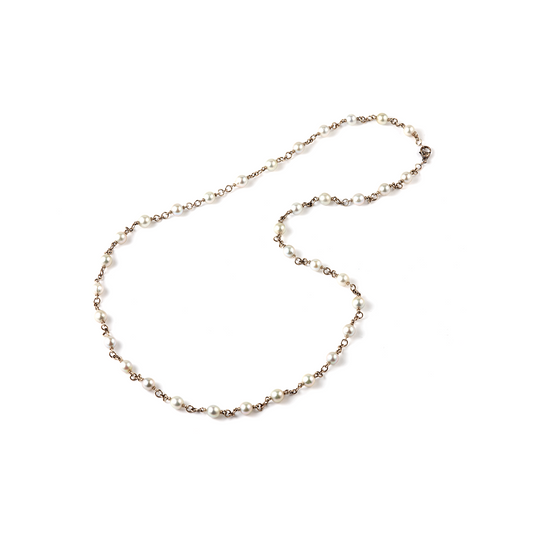 Sylva & Cie Grey Akoya Pearl Necklace