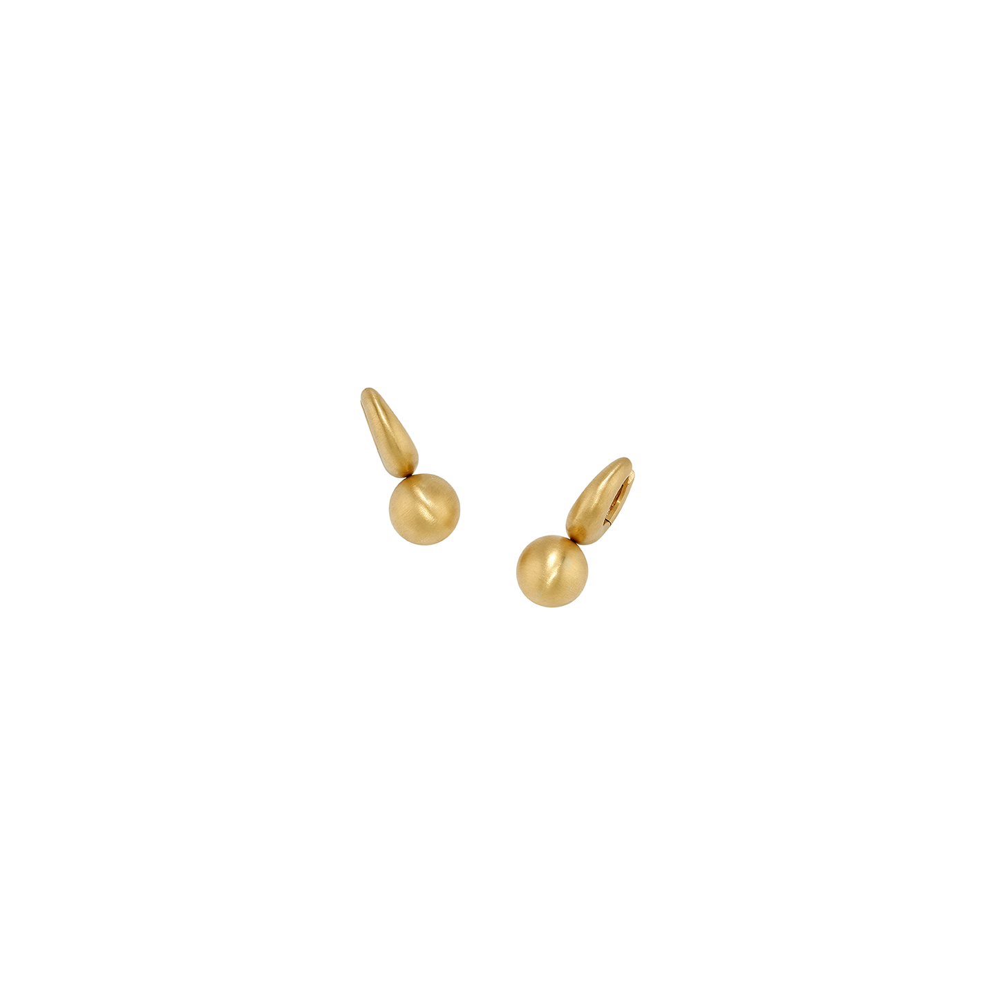 Irene Neuwirth 'Classic' Gumball Puffed Gold Huggies