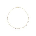 Caroline Ellen Champagne Diamond Briolette Bead Fringe Necklace