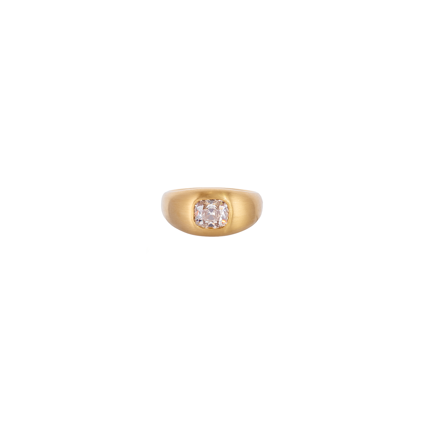 Caroline Ellen Champagne Diamond Signet Ring