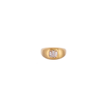 Caroline Ellen Champagne Diamond Signet Ring