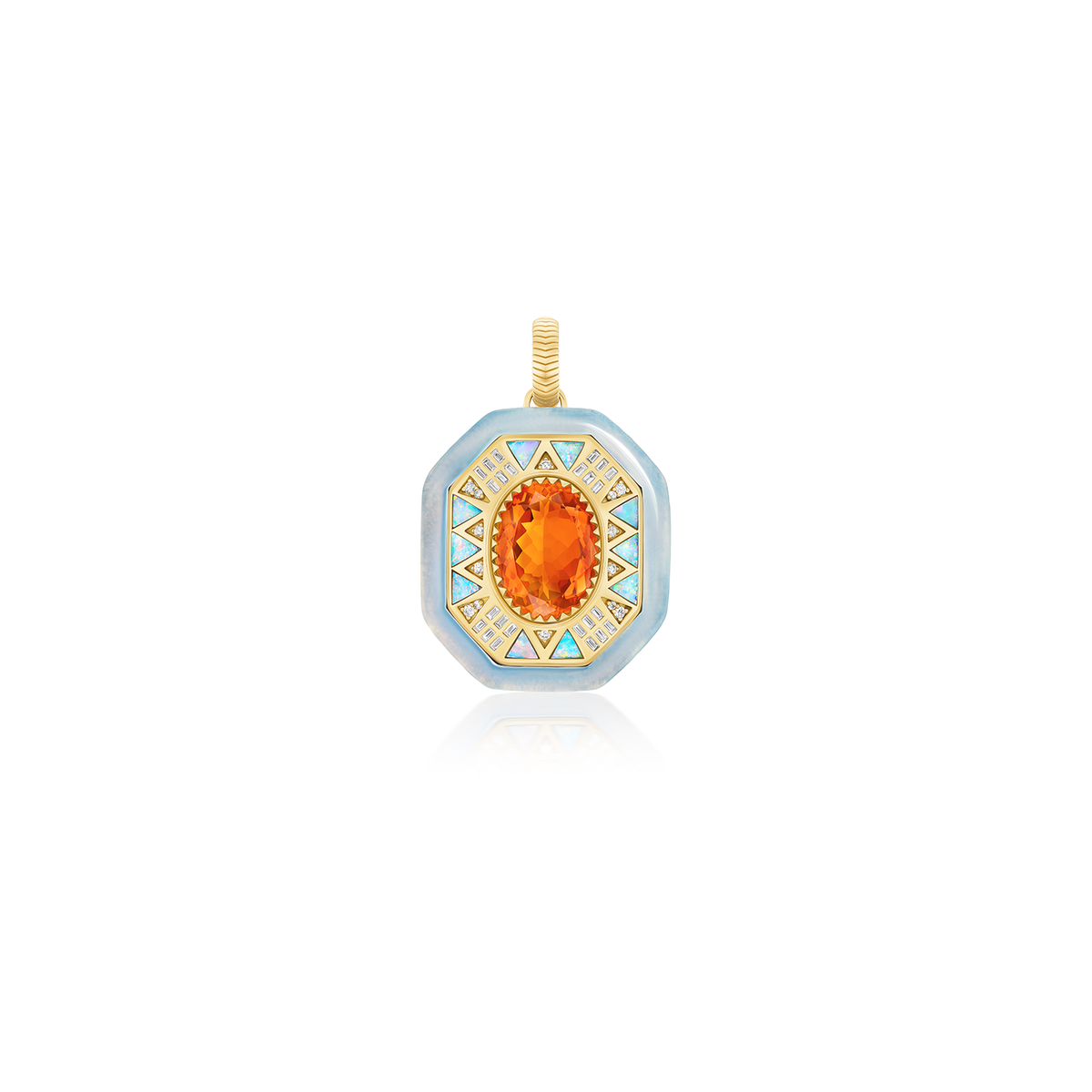 Harwell Godfrey One-of-a-Kind Yuba Fire Opal Pendant
