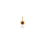 Lizzie Mandler Fluted Bezel Round Pink Tourmaline Charm