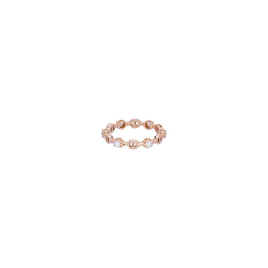 Hoorsenbuhs Micro Tri-Link II Ring with Diamonds