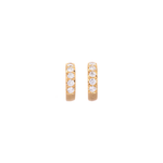 Caroline Ellen Diamond Pave Chunky Small Hoop Earrings