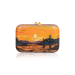 Silvia Furmanovich Marquetry Clutch with Desert Landscape