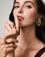 Irene Neuwirth One-of-a-Kind 'Heroic' Triple Band Ring with Green Tourmaline