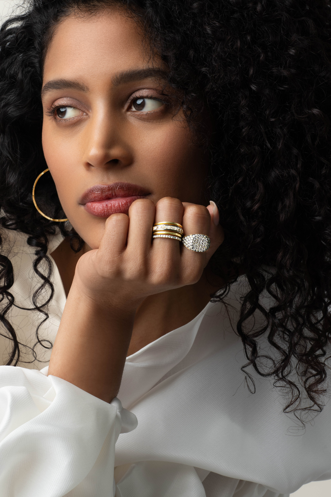 Sylva & Cie Pave Signet Ring