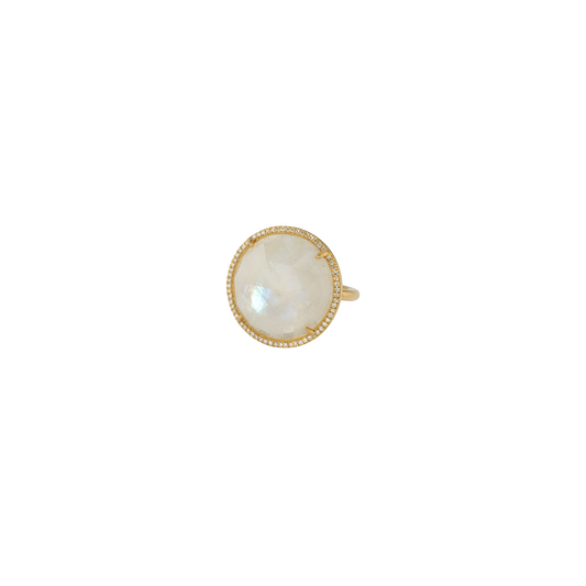 Irene Neuwirth Pave Halo Large 'Classic' Moonstone Ring