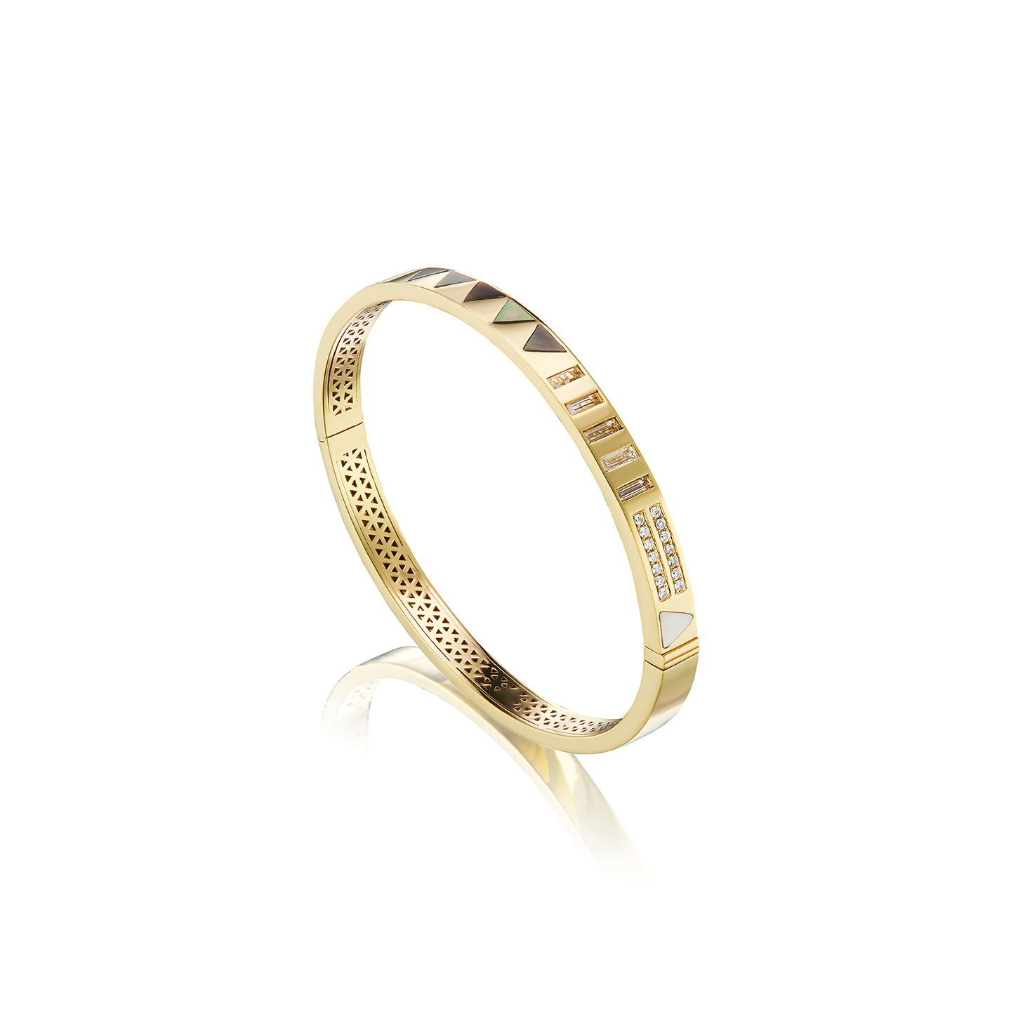 Harwell Godfrey 5mm 'Juju' Triangle Inlay Bangle
