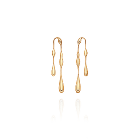 Fernando Jorge 'Fluid' Gold Doubled Earrings