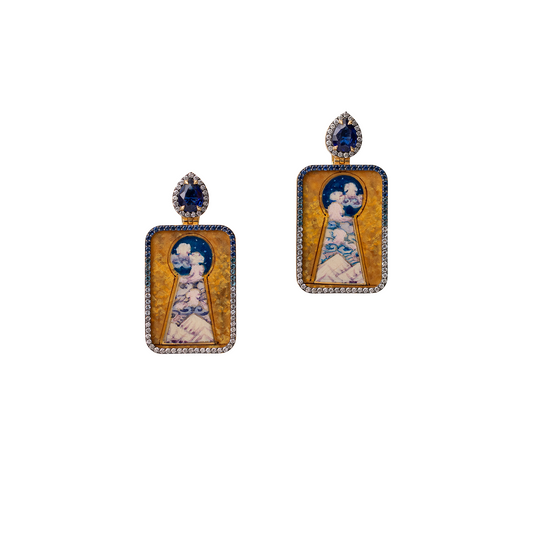 Silvia Furmanovich Quintessence Miniature Painting Arcanum Nox Earrings