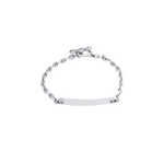 Hoorsenbuhs 3MM Open Link Monogram Plate Bracelet