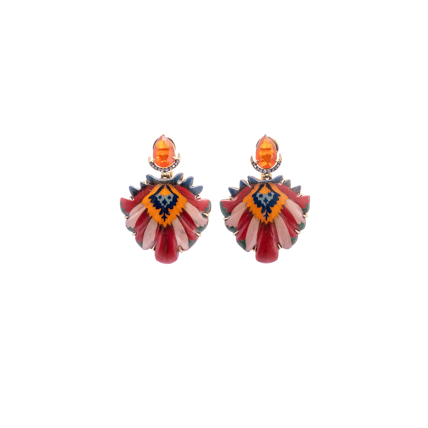 Silvia Furmanovich Suzani Marquetry Earrings
