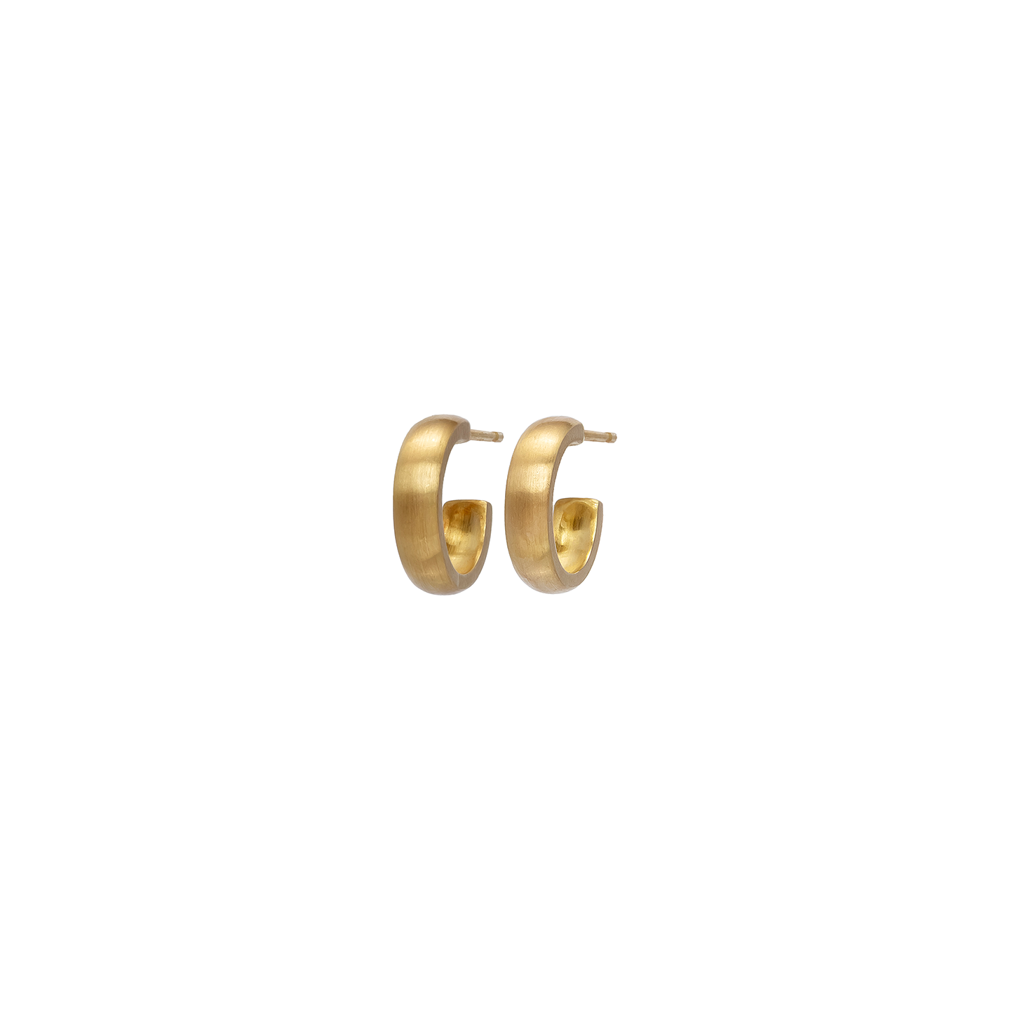 Caroline Ellen Semi Rounded Hoop Earrings