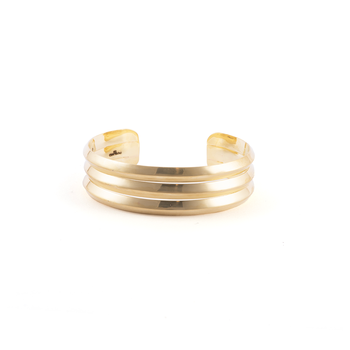 Sylva & Cie Three Row Gold Cuff