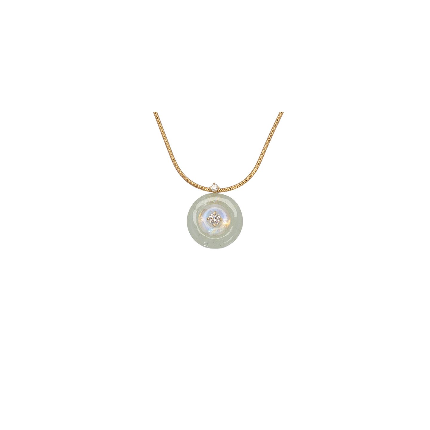 Fernando Jorge 'Surround' Signal Small Pendant with Milky Aquamarine