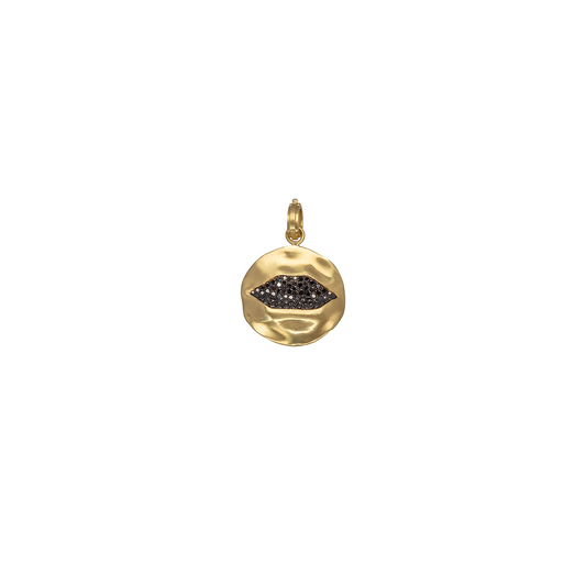 Sylva & Cie Mini Black Diamond Kiss Pendant