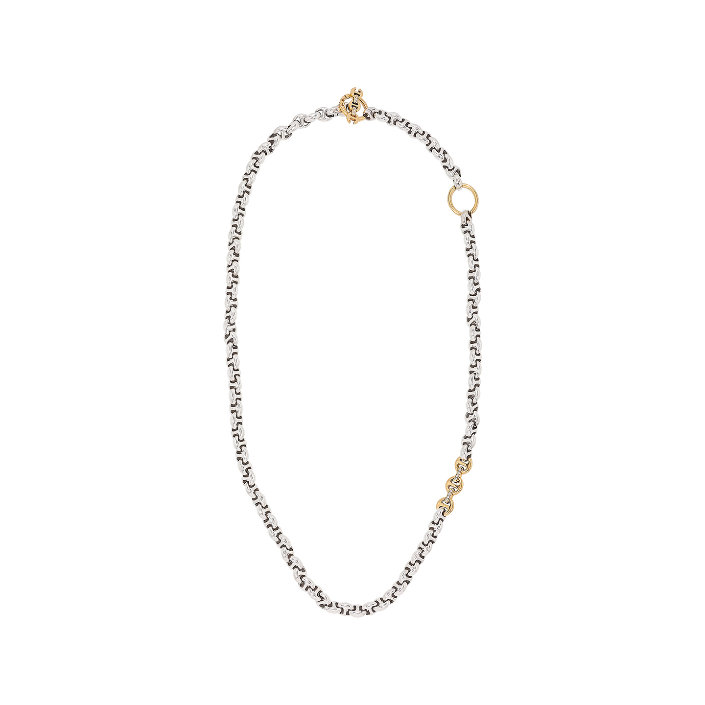 Hoorsenbuhs 10mm Open Link Necklace with Diamonds