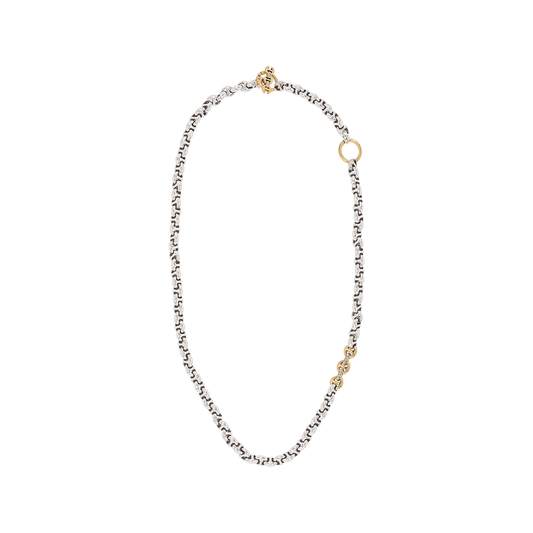 Hoorsenbuhs 10mm Open Link Necklace with Diamonds