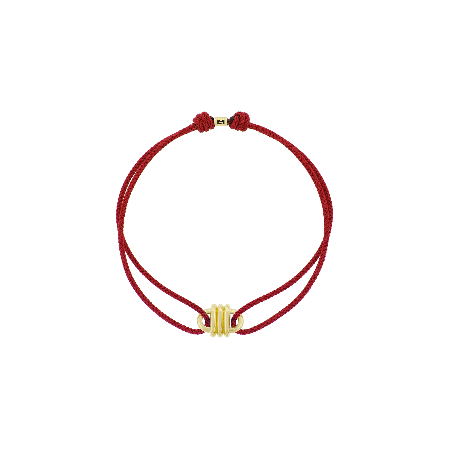 Luis Morais Gold Padlock Cord Bracelet