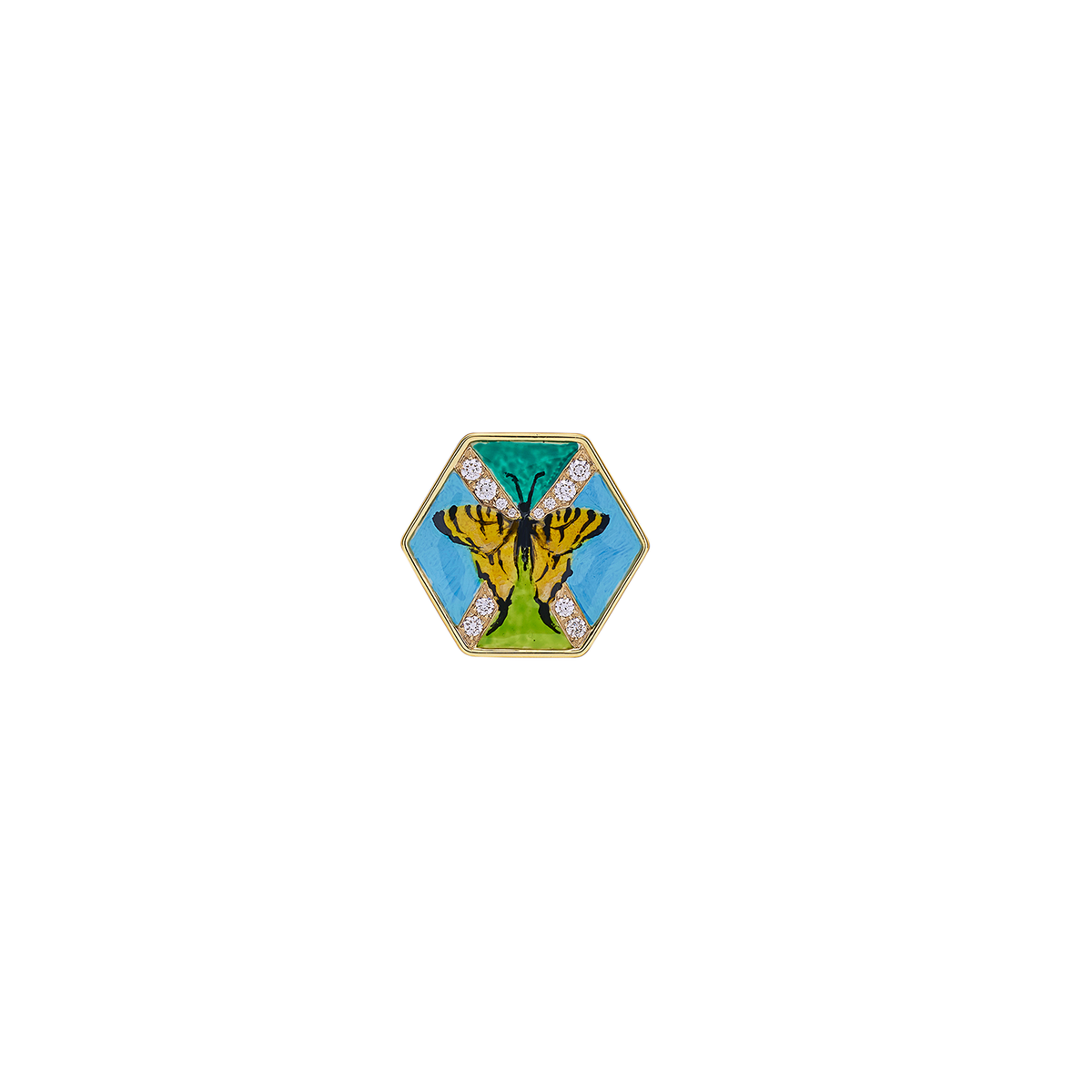 Francesca Villa 'Change Your Stripes' Butterflies Reversible Vintage Cameo Ring