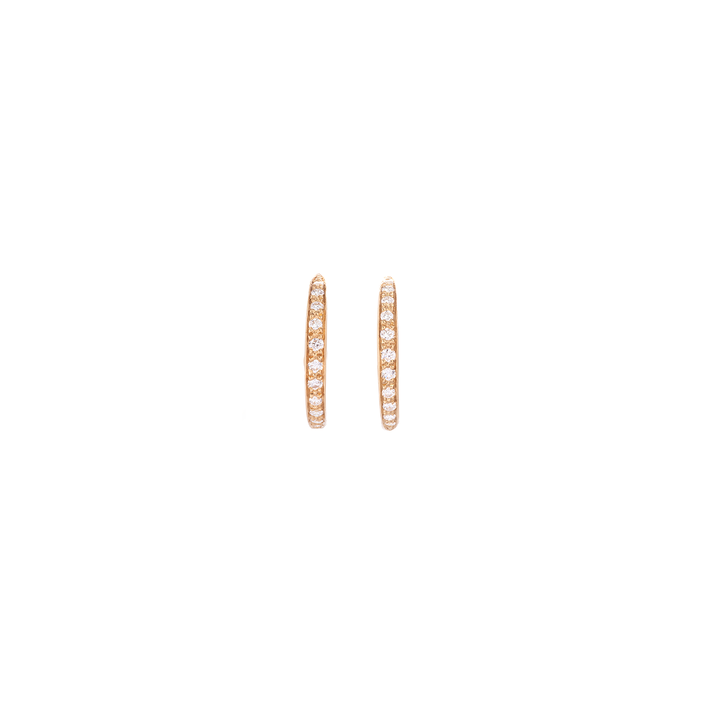 Caroline Ellen Medium Pave Diamond Hoops