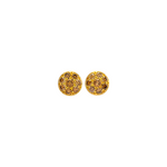 Caroline Ellen Large Pave Cognac Lentil Diamond Studs