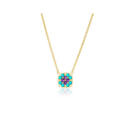 Harwell Godfrey Granny Squares Iris Pendant Necklace