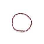 Luis Morais Enameled Pink Sapphire Ingot on Beaded Bracelet