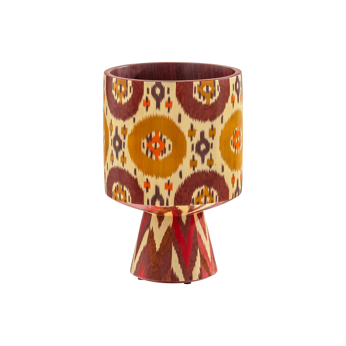 Silvia Furmanovich 'Silk Road' Marquetry Ikat Vase