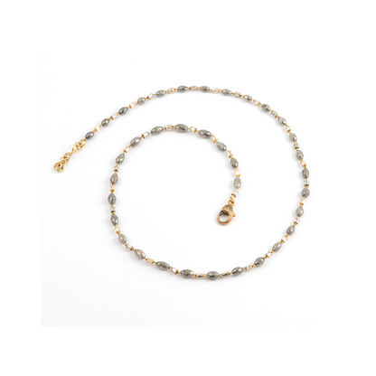 Sylva & Cie Diamond Briolette & Baguette Necklace