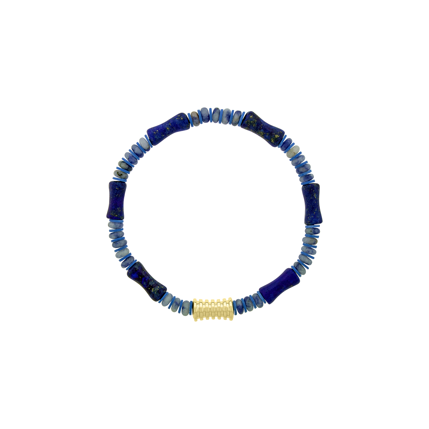 Luis Morais Bolt Screw on Gemstone Beaded Bracelet