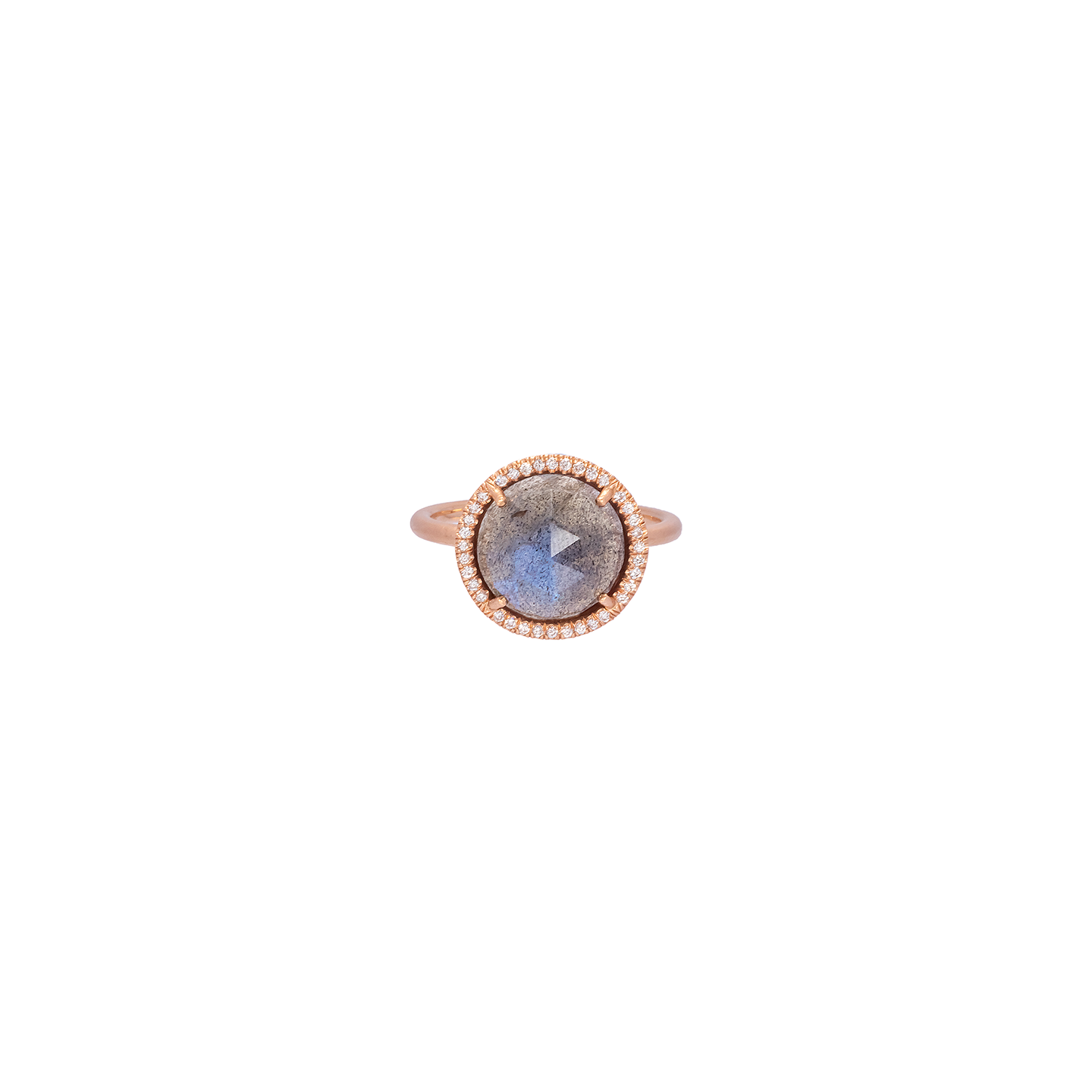 Irene Neuwirth Pave Halo Medium 'Classic' Labradorite Ring