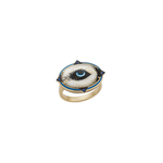 Francesca Villa 'Being Furry' Painted Crystal Dog Eye Ring