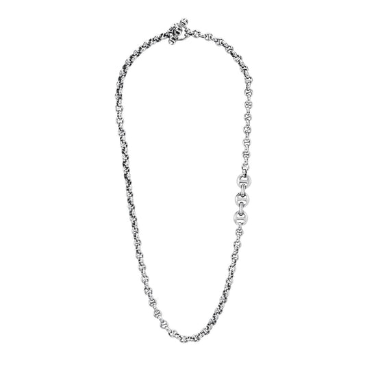 Hoorsenbuhs 5MM Open Link Necklace With Diamond Toggle