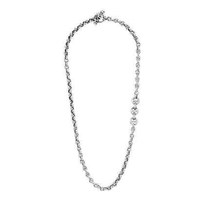 Hoorsenbuhs 5MM Open Link Necklace With Diamond Toggle