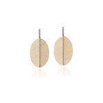 Silvia Furmanovich Wheat Straw Fiber Earrings with Diamonds