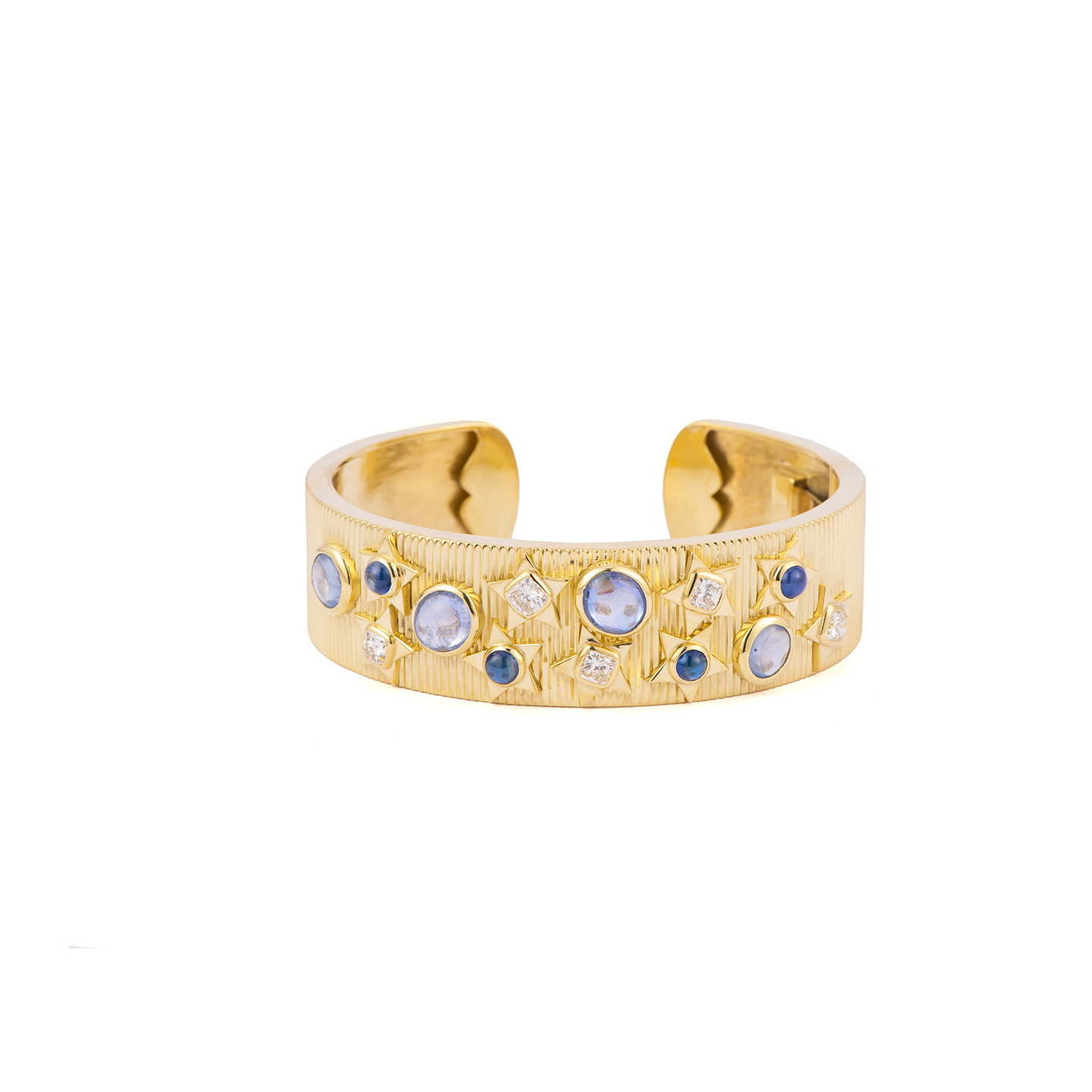 Sylva & Cie Sapphire & Diamond Cuff