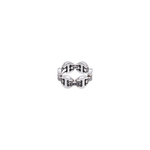 Hoorsenbuhs Classic Sterling Tri-Link Ring with Black Diamonds-Brute
