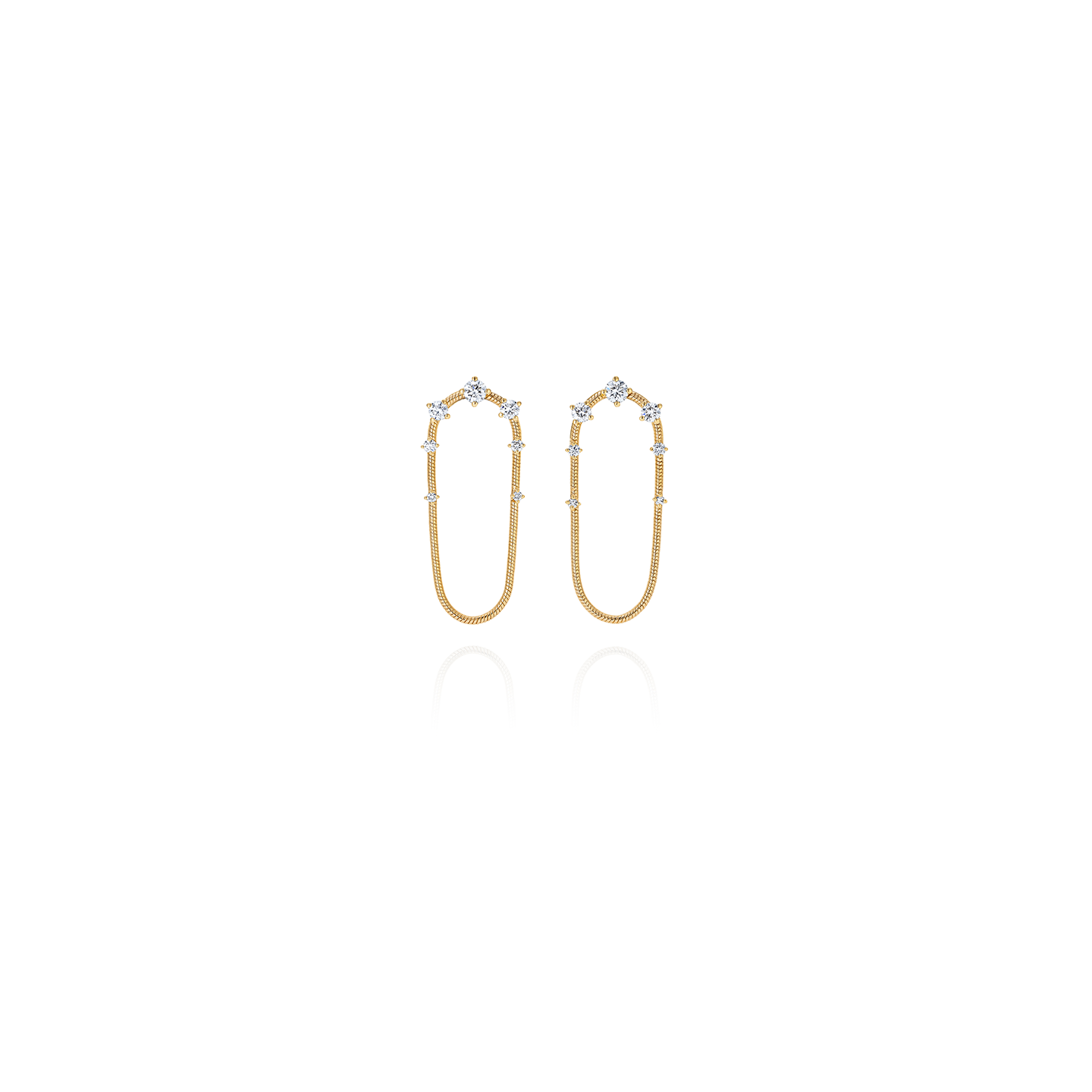 Fernando Jorge 'Parallel' Diamond on Chain Short Earrings