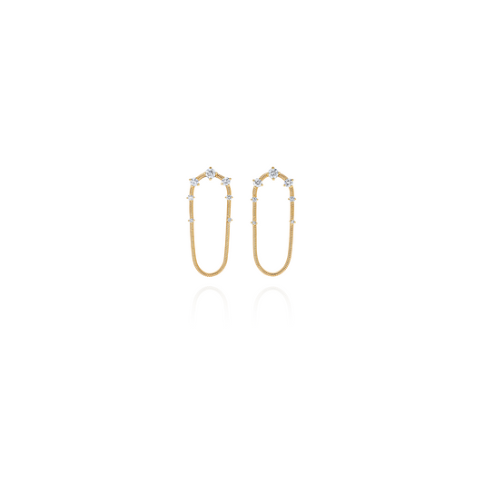 Fernando Jorge 'Parallel' Diamond on Chain Short Earrings