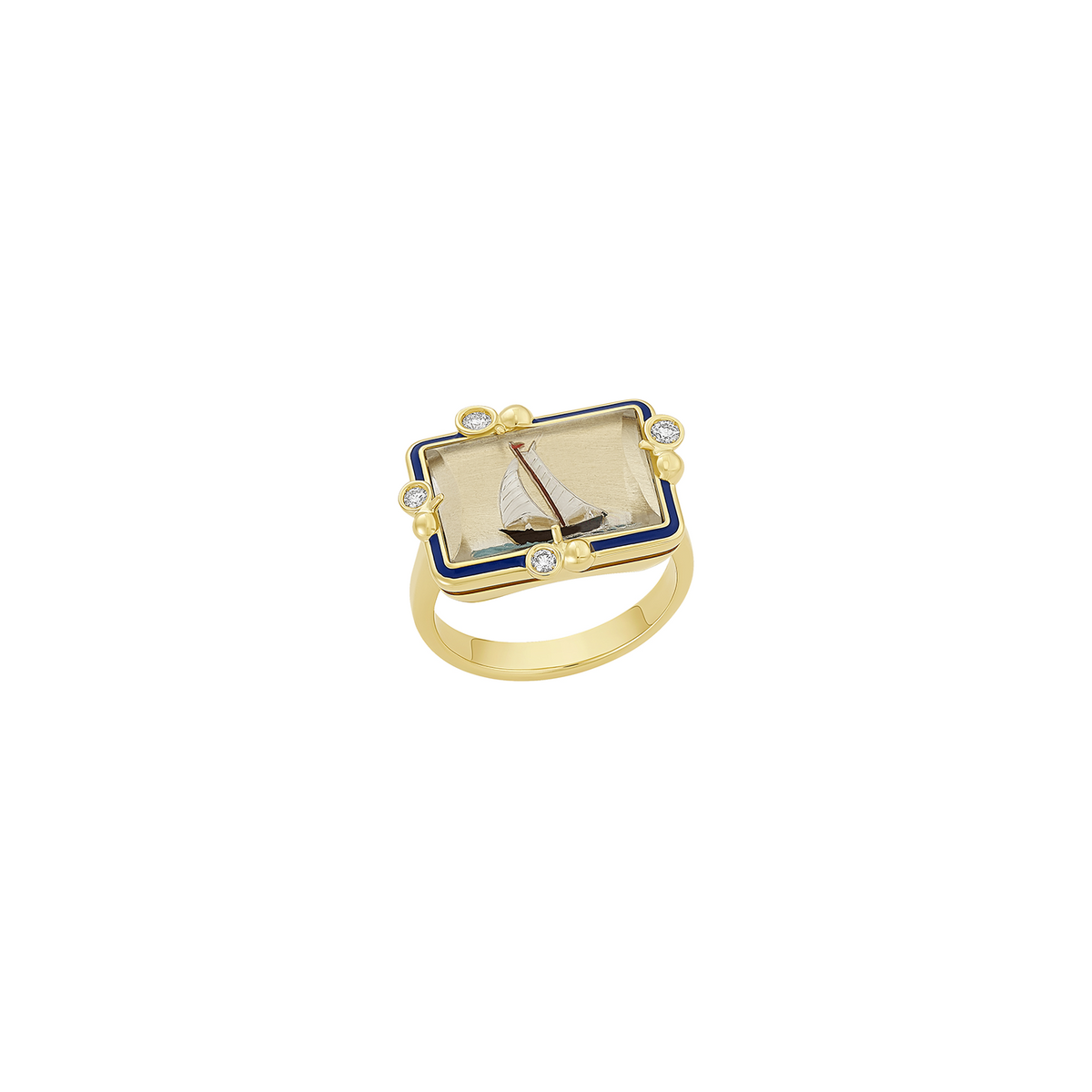 Francesca Villa 'Set Sail' Painted Crystal Ring