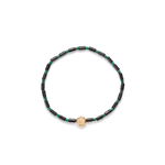 Luis Morais Small Hex Screw Disk on Beaded Bracelet
