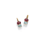 Irene Neuwirth One-of-a-Kind 'Gemmy Gem' Pink Tourmaline and Aquamarine Huggies