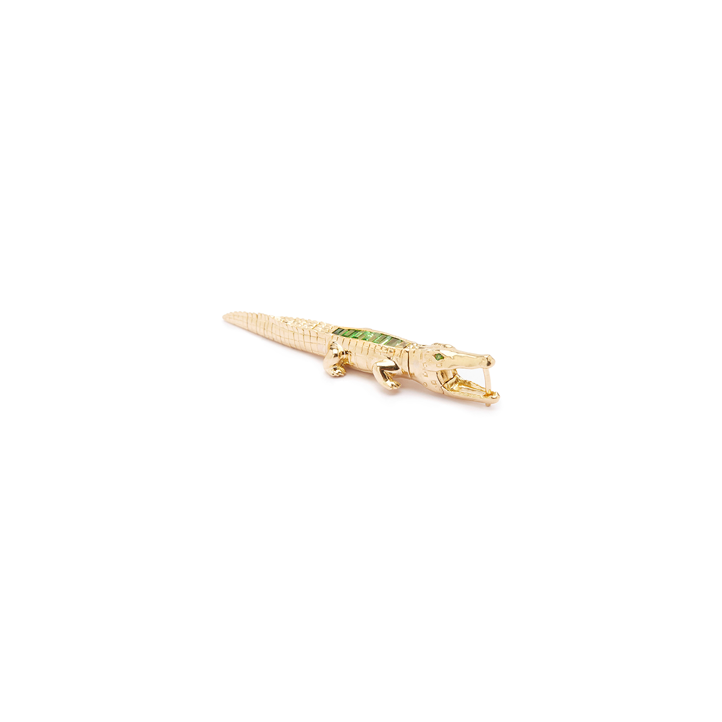 Bibi Van Der Velden Alligator Tsavorite Bite Earring-Single