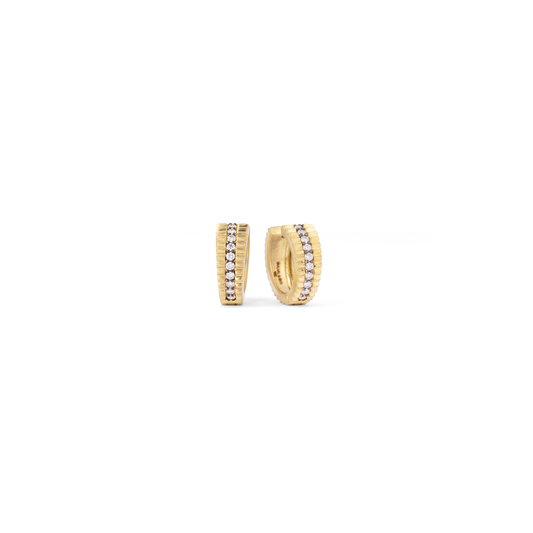 Sylva & Cie Diamond Hoop Earrings